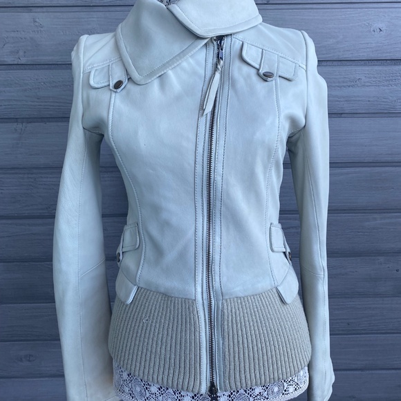 Mackage Vinage 2000's LeatherJacket Dusty Grey/Green - Picture 1 of 6